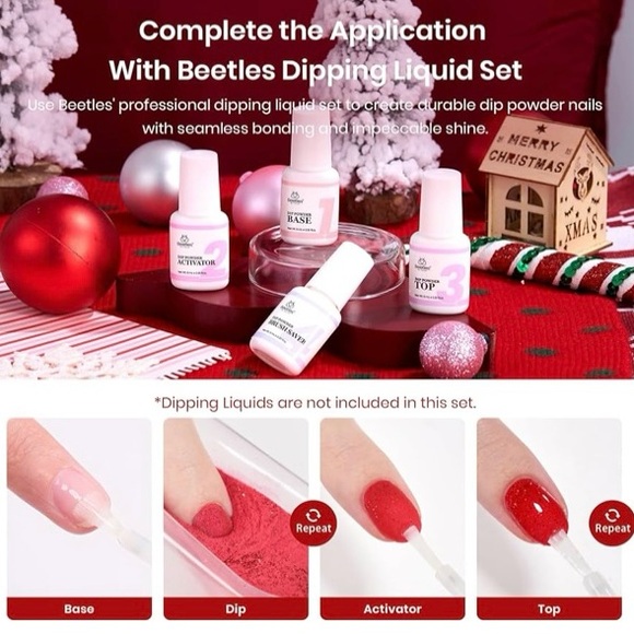 CHRISTMAS COLORS DIP  NAIL POLISH  KIT - Picture 10 of 13